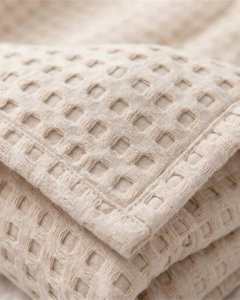 Classic Waffle Blanket Made From 100 Percent Cotton