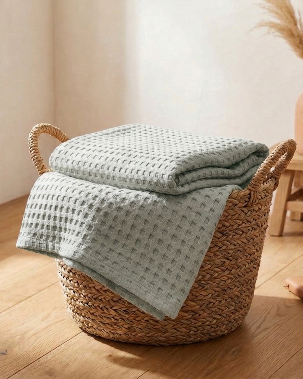 Classic Waffle Blanket Made From 100 Percent Cotton