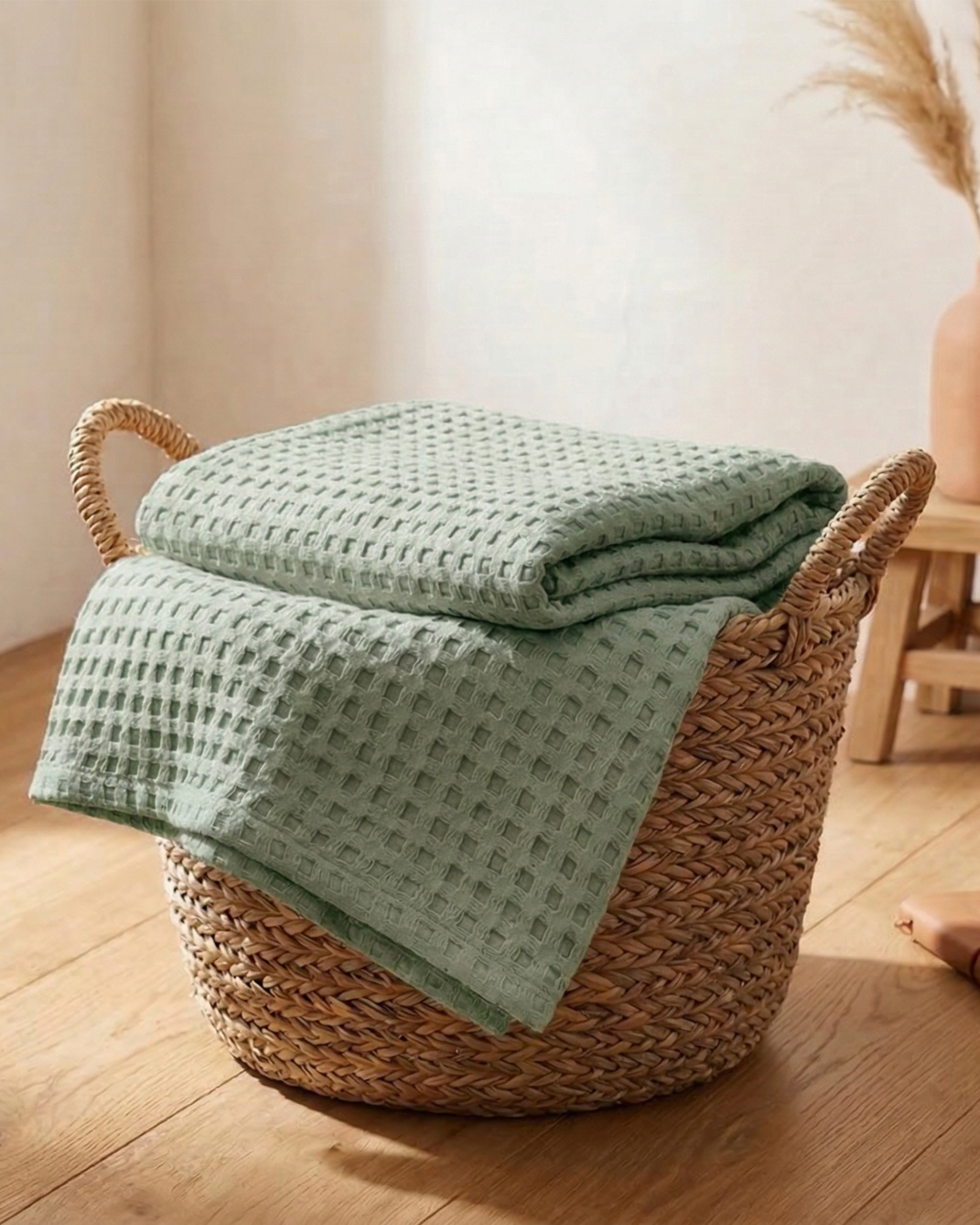 Classic Waffle Blanket Made From 100 Percent Cotton