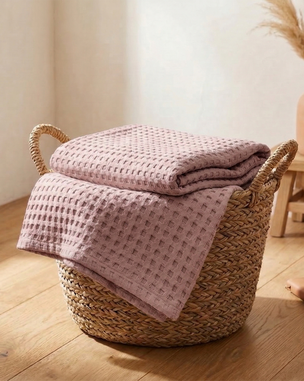 Classic Waffle Blanket Made From 100 Percent Cotton