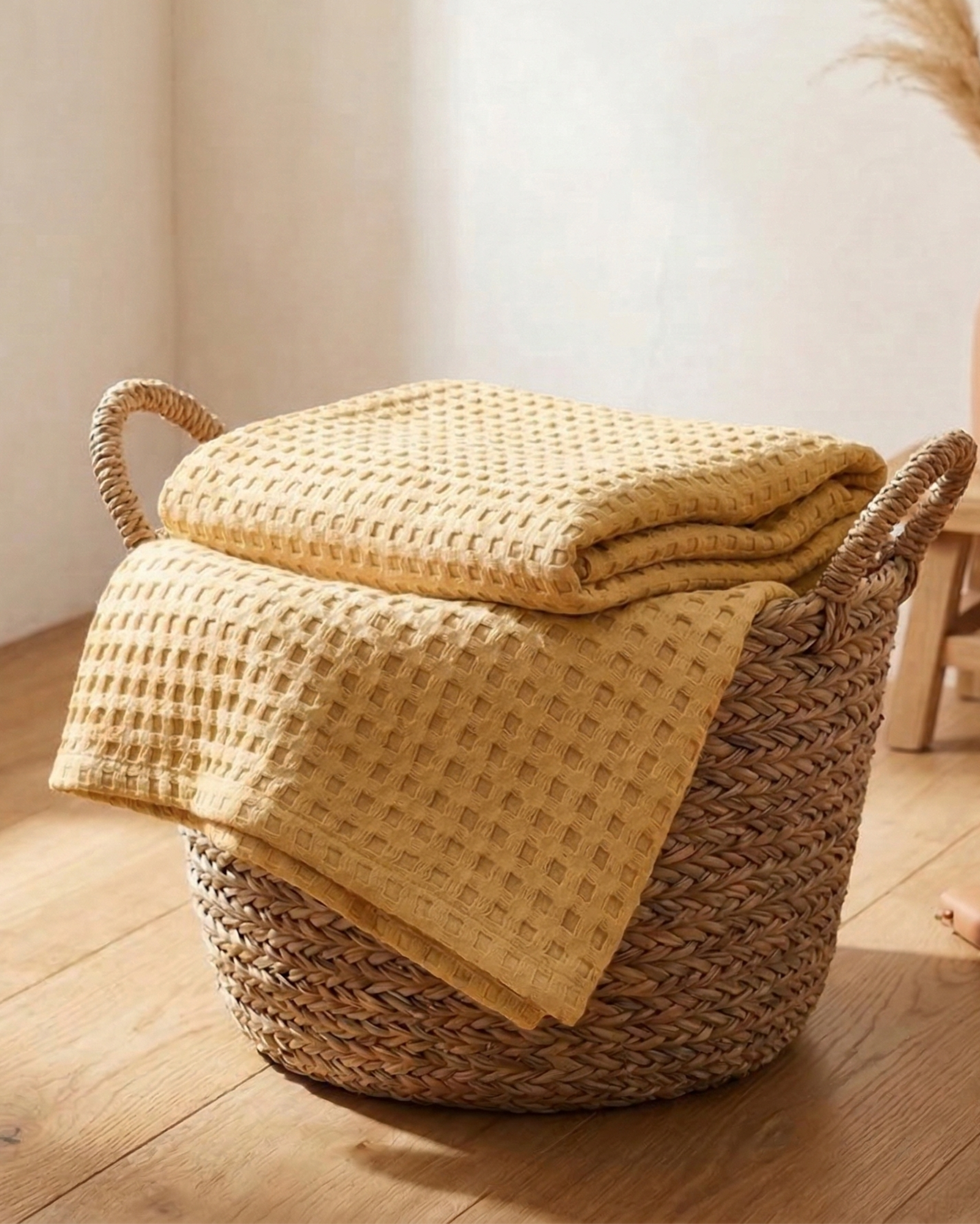 Classic Waffle Blanket Made From 100 Percent Cotton