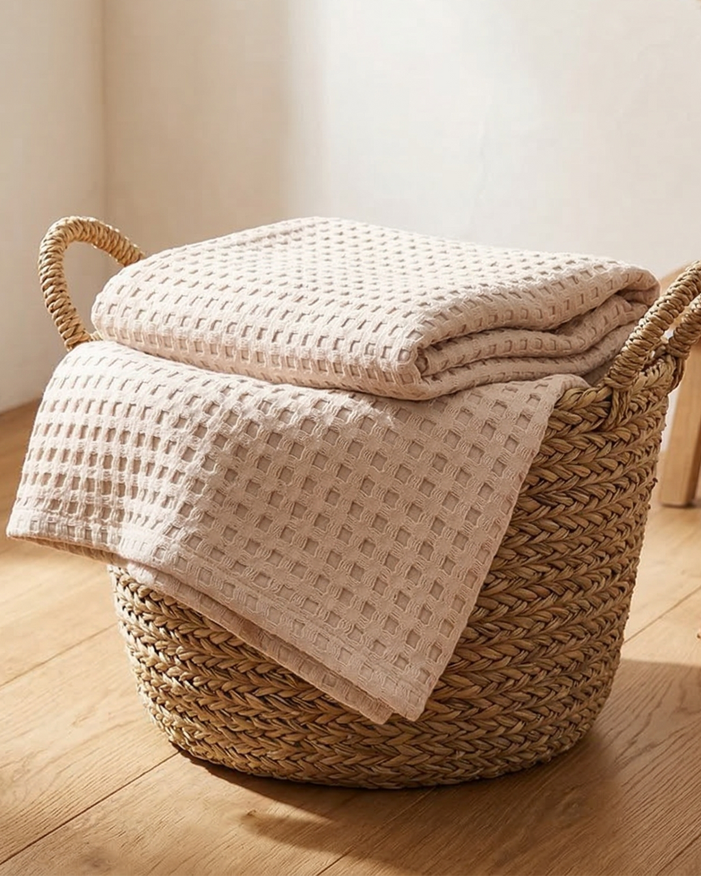 Classic Waffle Blanket Made From 100 Percent Cotton