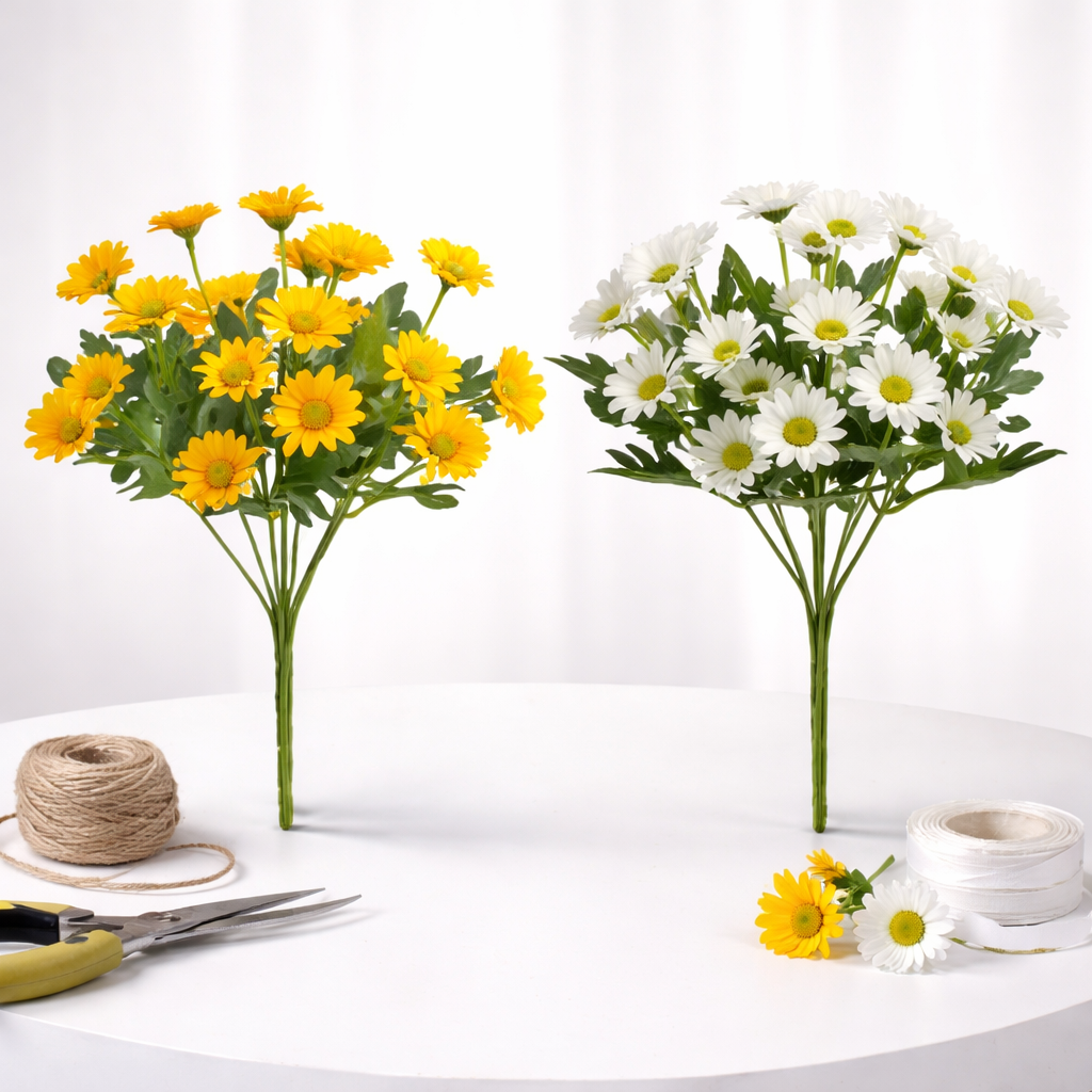Artificial Daisy Flowers Mothers Day Gift Tabletop Home Decor | Meowbutter