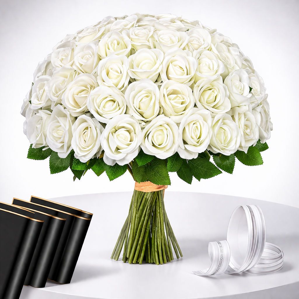 Artificial Flowers Bouquet Mothers Day Gift Wedding Decor Set | Meowbutter
