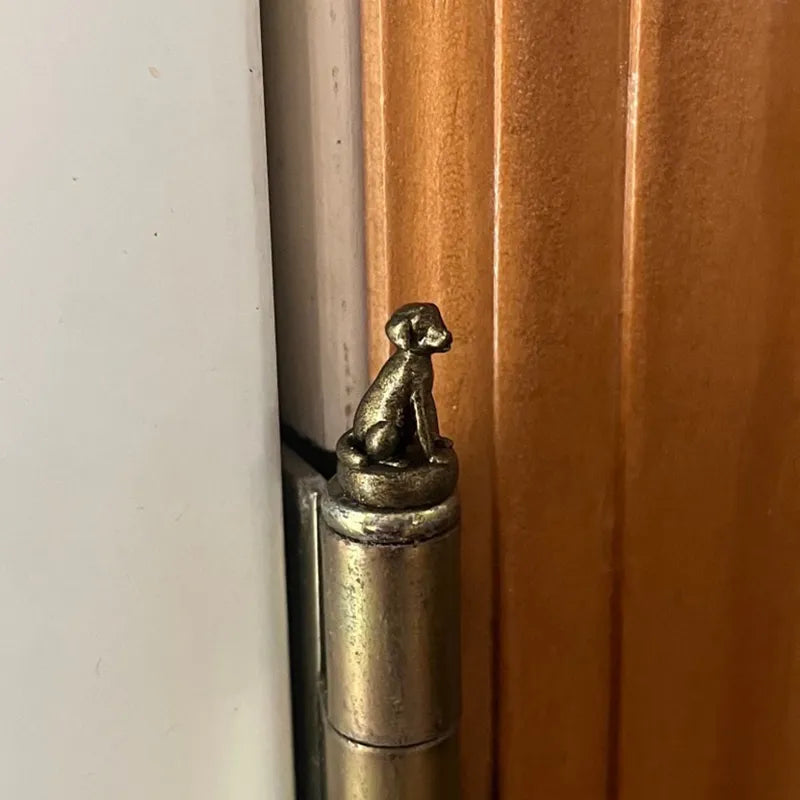 Bronze Magnetic Door Hinge Art Sculpture — Traditional Profile, Direct Mount Design