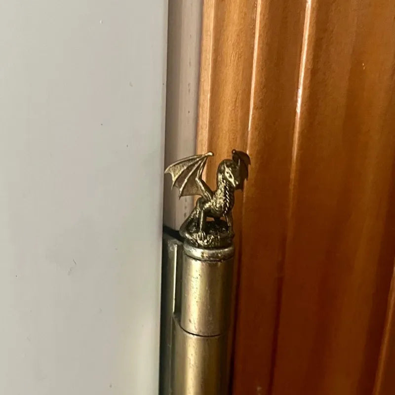 Bronze Magnetic Door Hinge Art Sculpture — Traditional Profile, Direct Mount Design
