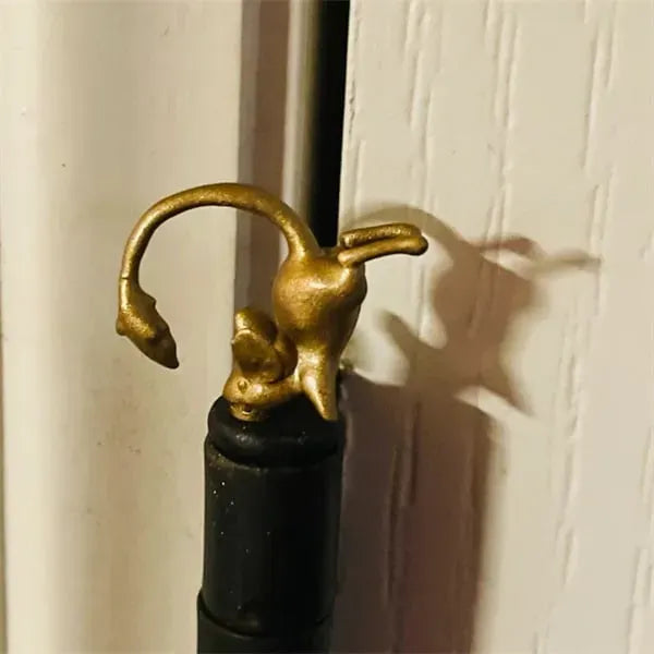 Bronze Magnetic Door Hinge Art Sculpture — Traditional Profile, Direct Mount Design