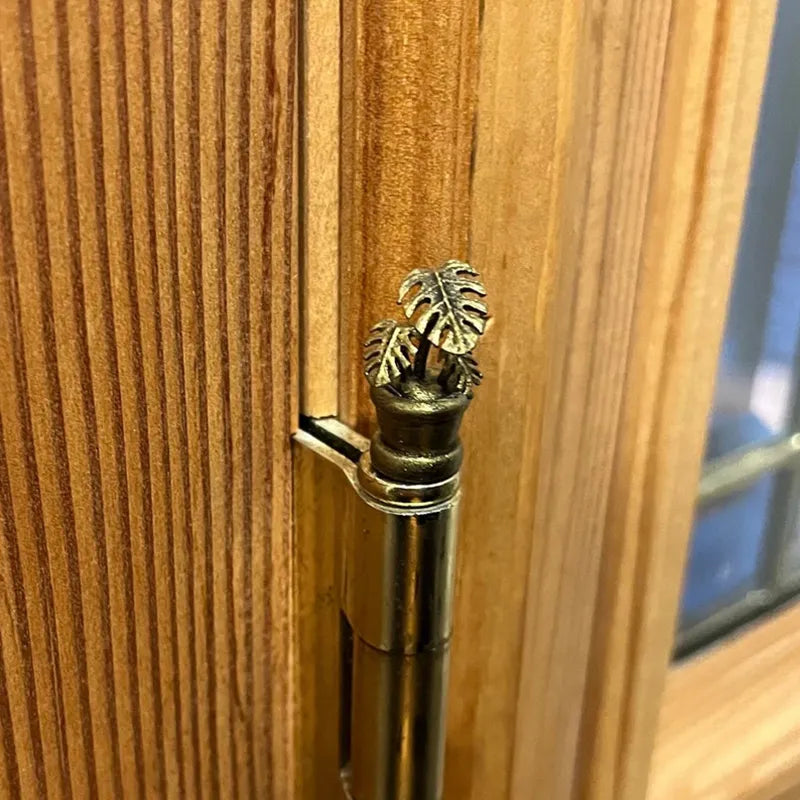 Bronze Magnetic Door Hinge Art Sculpture — Traditional Profile, Direct Mount Design