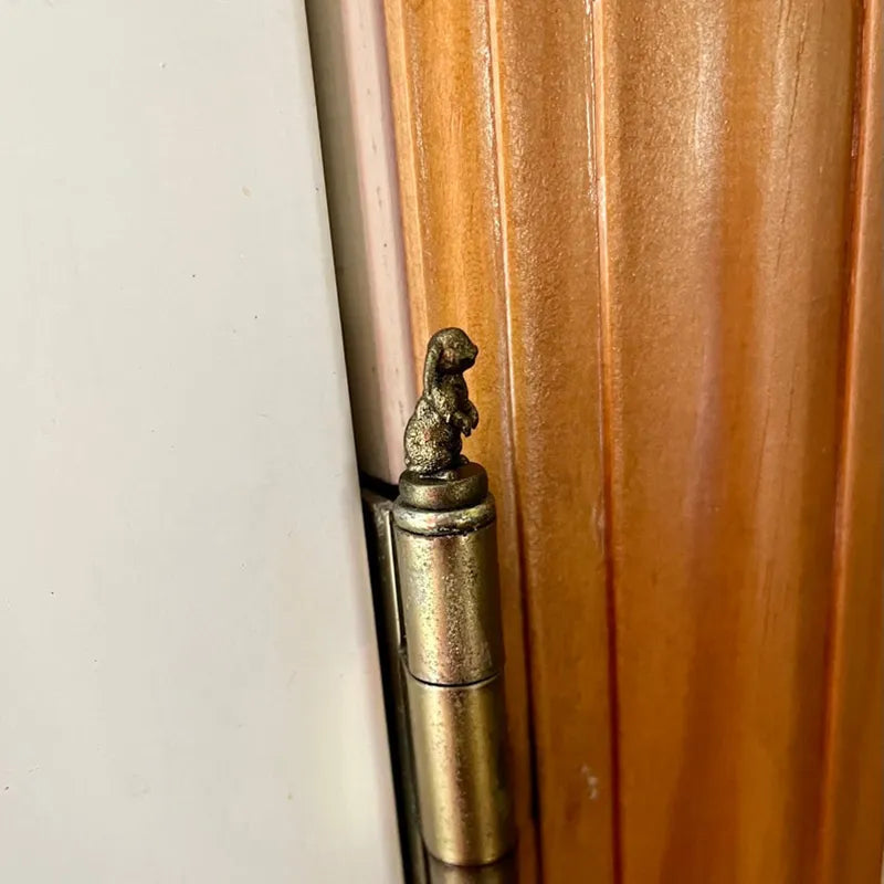 Bronze Magnetic Door Hinge Art Sculpture — Traditional Profile, Direct Mount Design