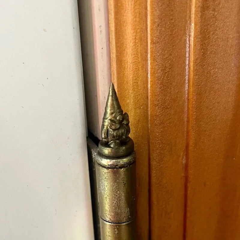 Bronze Magnetic Door Hinge Art Sculpture — Traditional Profile, Direct Mount Design