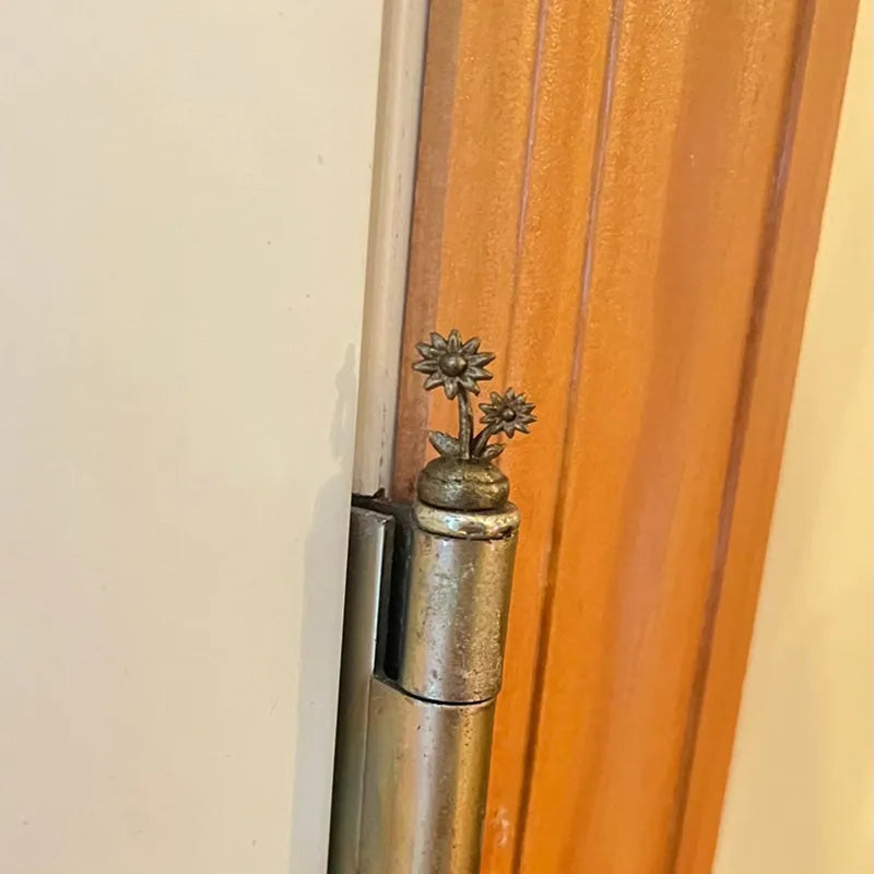 Bronze Magnetic Door Hinge Art Sculpture — Traditional Profile, Direct Mount Design