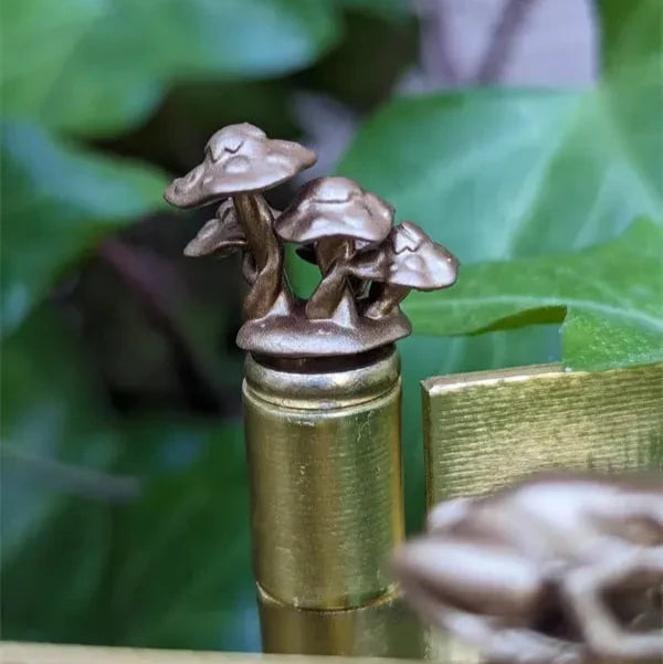 Bronze Magnetic Door Hinge Art Sculpture — Traditional Profile, Direct Mount Design