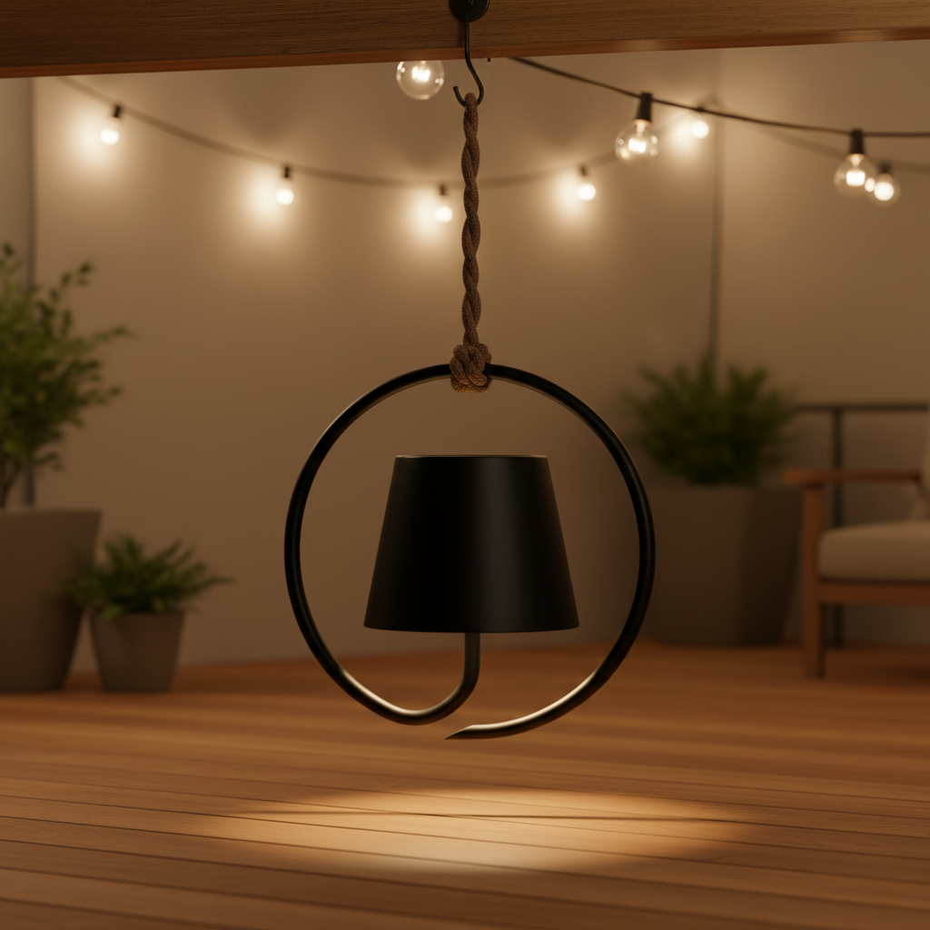 LumiHalo wiederaufladbare LED-Pendelleuchte — Warmes, stimmungsvolles Licht