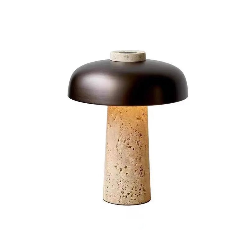 Marcellus Exclusive Travertine Table Lamp For Living