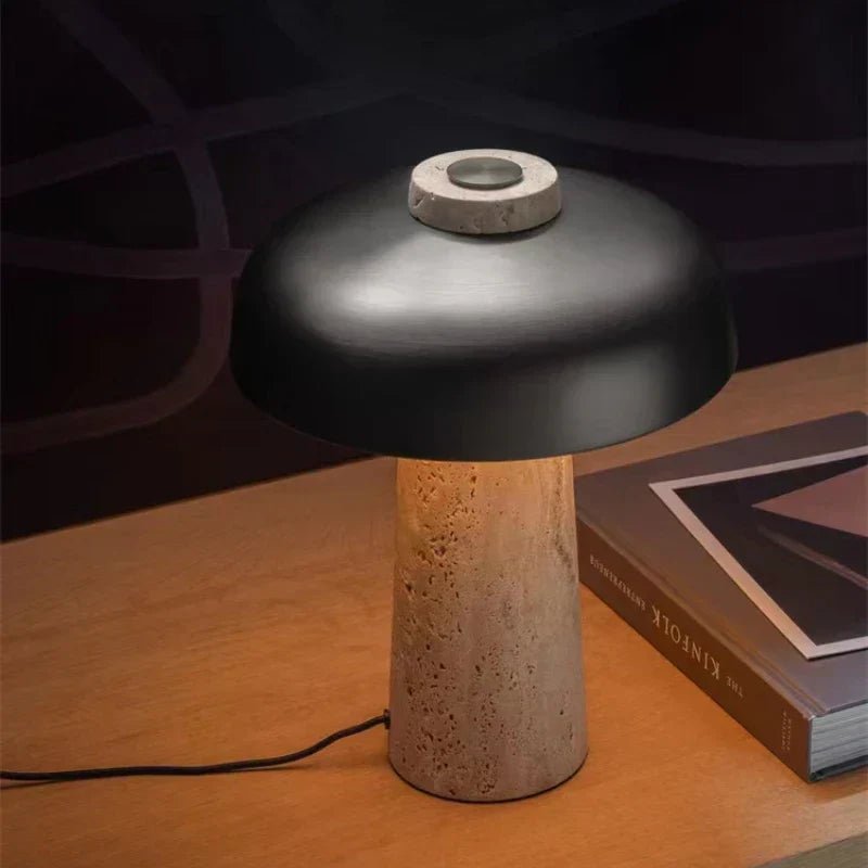 Marcellus Exclusive Travertine Table Lamp For Living