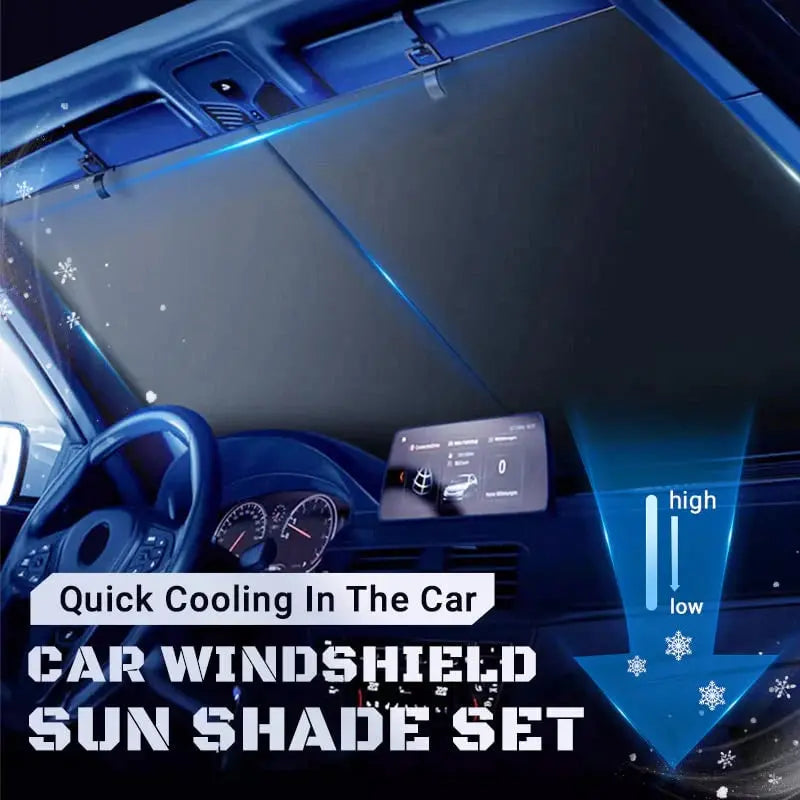 AutoShield visszahúzható autóablak-árnyékoló — 135x90cm-es hővédő, UV-védelemmel, titánezüst fényvisszaverő felülettel