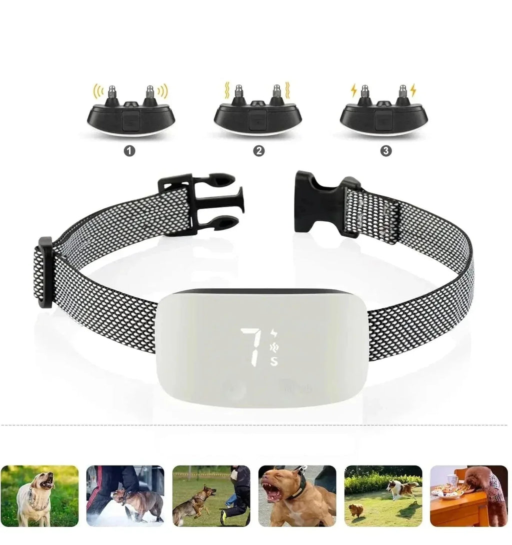 Anti-blafhalsband voor honden - Nylon - IP67 waterdicht - USB oplaadbaar - Verstelbaar voor alle rassen | meowbutter