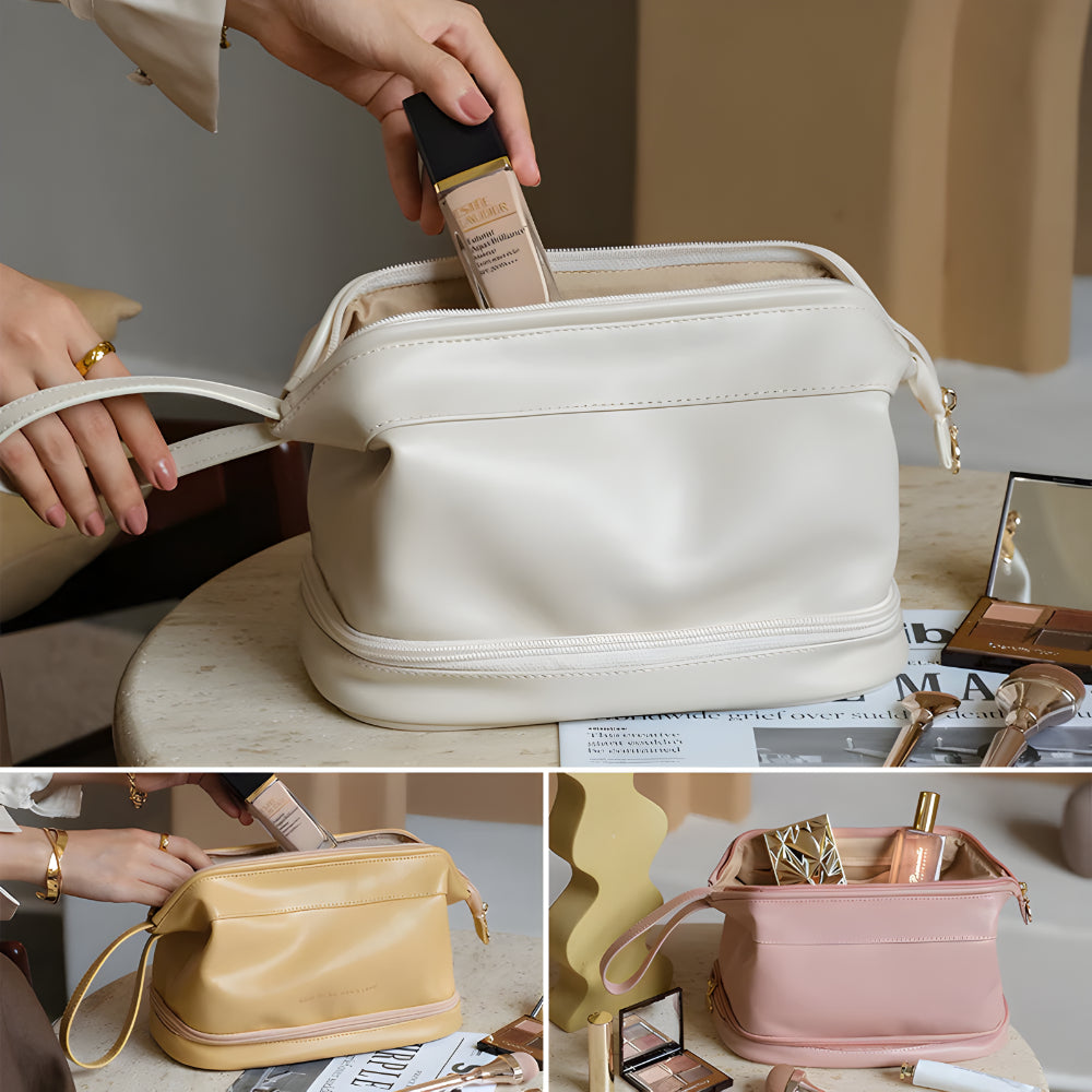 Large Capacity PU Shell Makeup Bag Hard Cosmetic Case