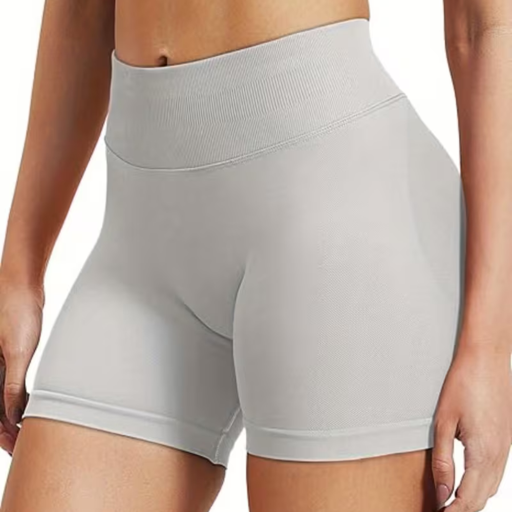 Paquete de 2 shorts de ciclismo sin costuras — realce con fruncido en los glúteos, compresión adaptable y elasticidad en cuatro direcciones