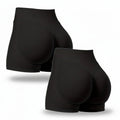 Paquete de 2 shorts de ciclismo sin costuras — realce con fruncido en los glúteos, compresión adaptable y elasticidad en cuatro direcciones