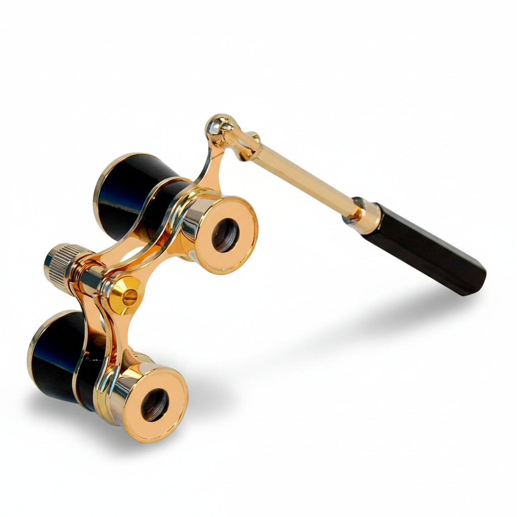 Opera Glasses Theater Binoculars Foldable Handle Clear Optics | Meowbutter