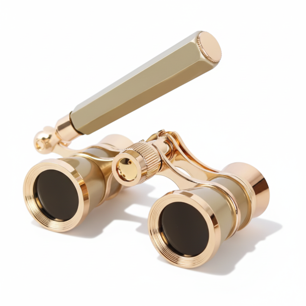 Opera Glasses Theater Binoculars Foldable Handle Clear Optics | Meowbutter