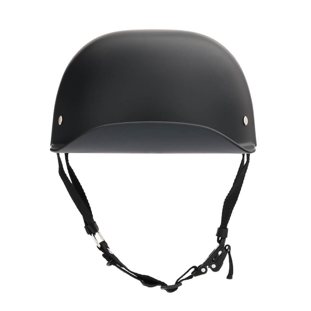 Baseball Pro DOT Half Helmet — Matte Black Curved Brim