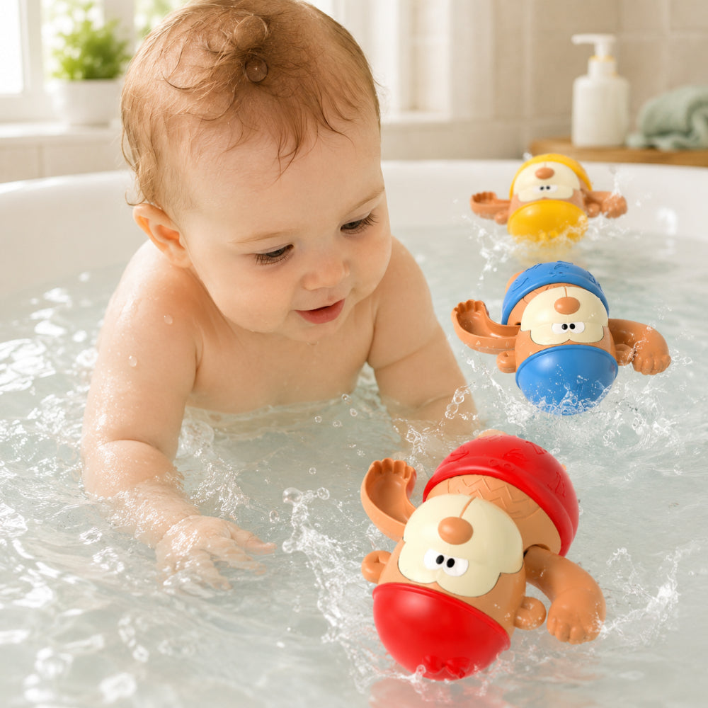Giocattolo da bagno a carica, giocattolo per nuoto e gioco in acqua per bambini | Meowbutter