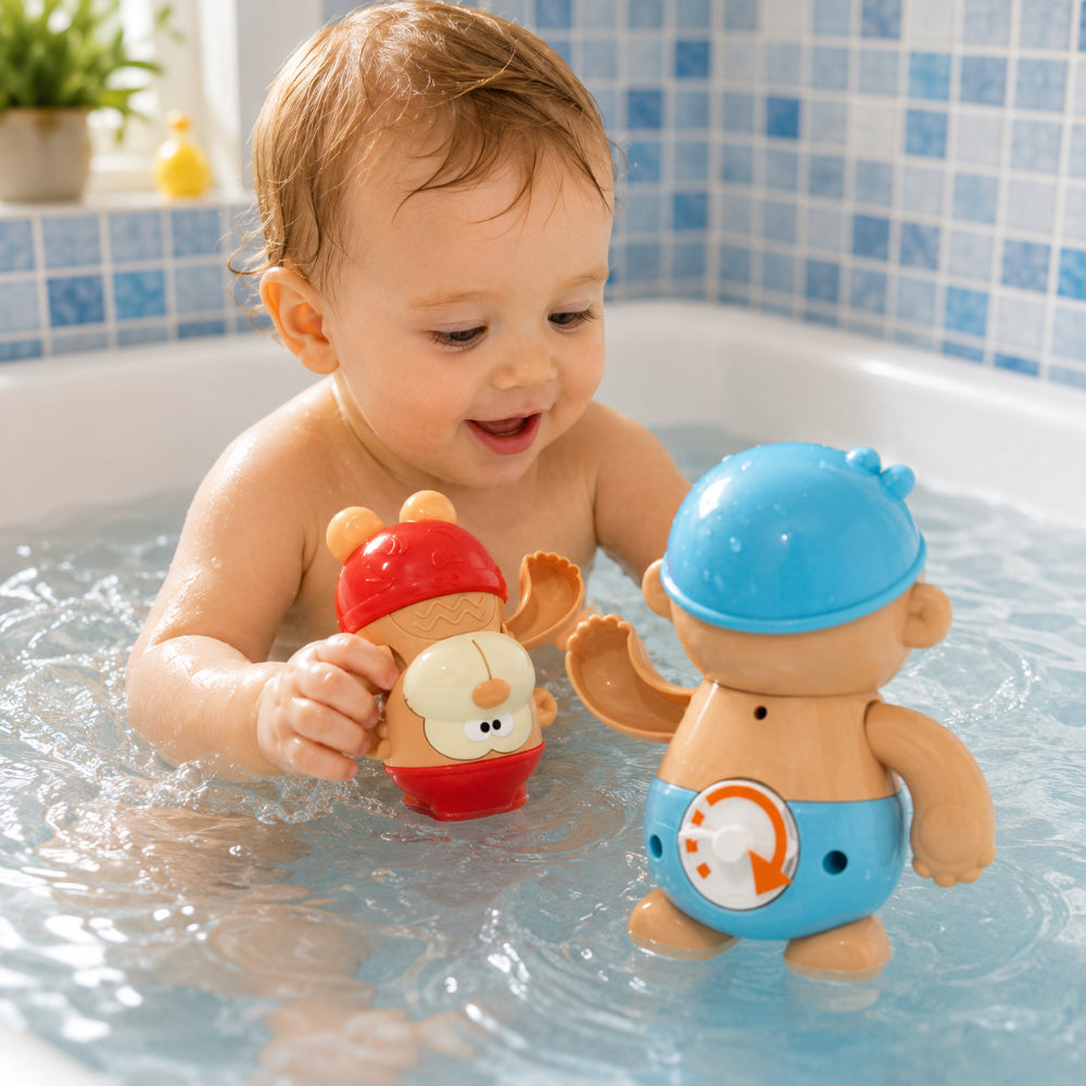 Giocattolo da bagno a carica, giocattolo per nuoto e gioco in acqua per bambini | Meowbutter