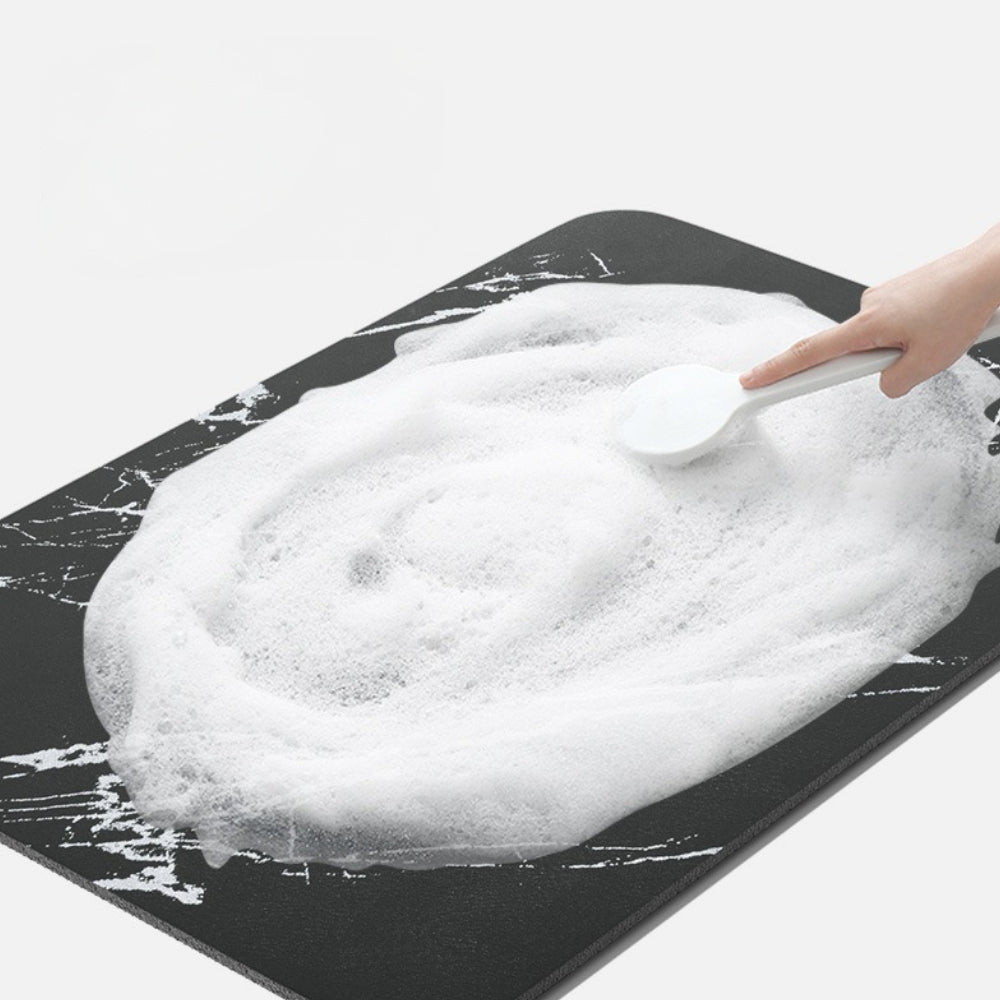 Bathroom Mat Quick Dry Diatom Stone Non Slip Marble Rug | Meowbutter