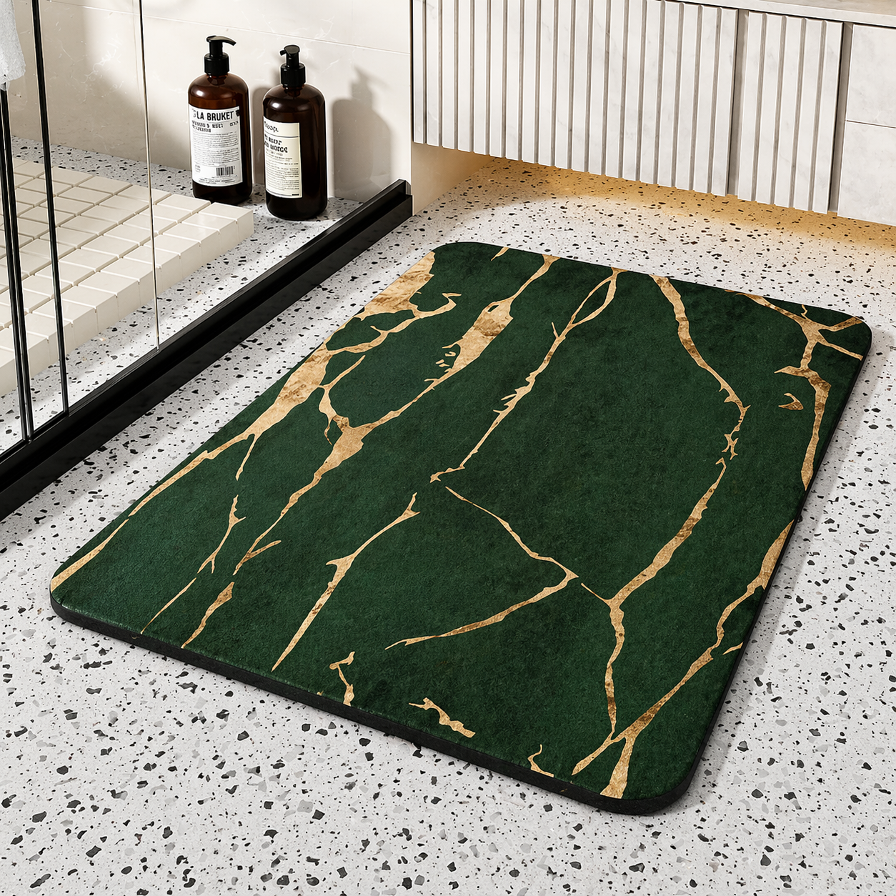 Bathroom Mat Quick Dry Diatom Stone Non Slip Marble Rug | Meowbutter