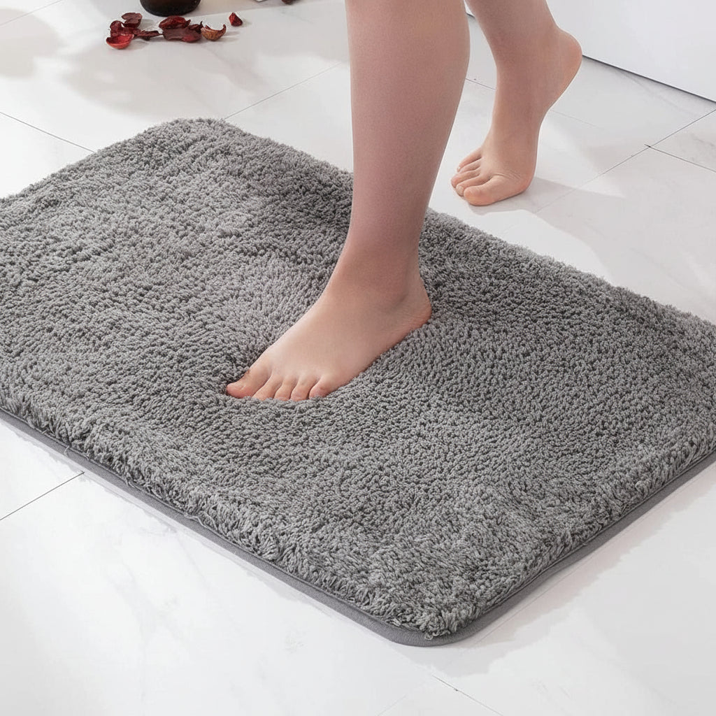 Plush Bath Rug Non Slip Backing Bathroom Comfort | Meowbutter