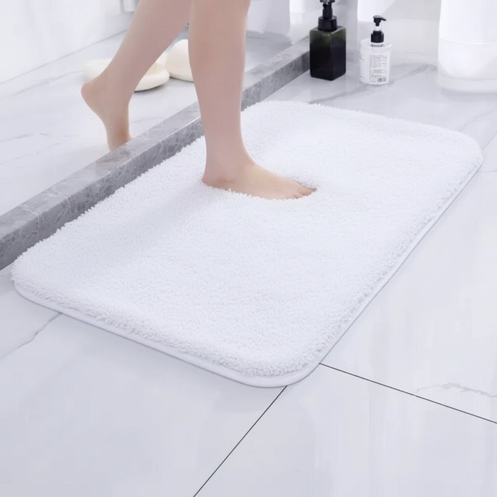 Plush Bath Rug Non Slip Backing Bathroom Comfort | Meowbutter