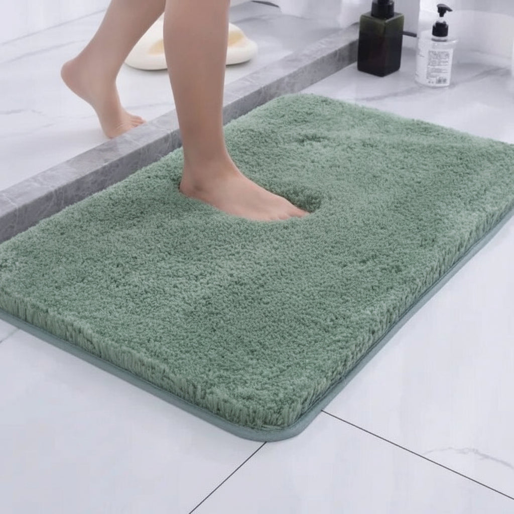 Plush Bath Rug Non Slip Backing Bathroom Comfort | Meowbutter