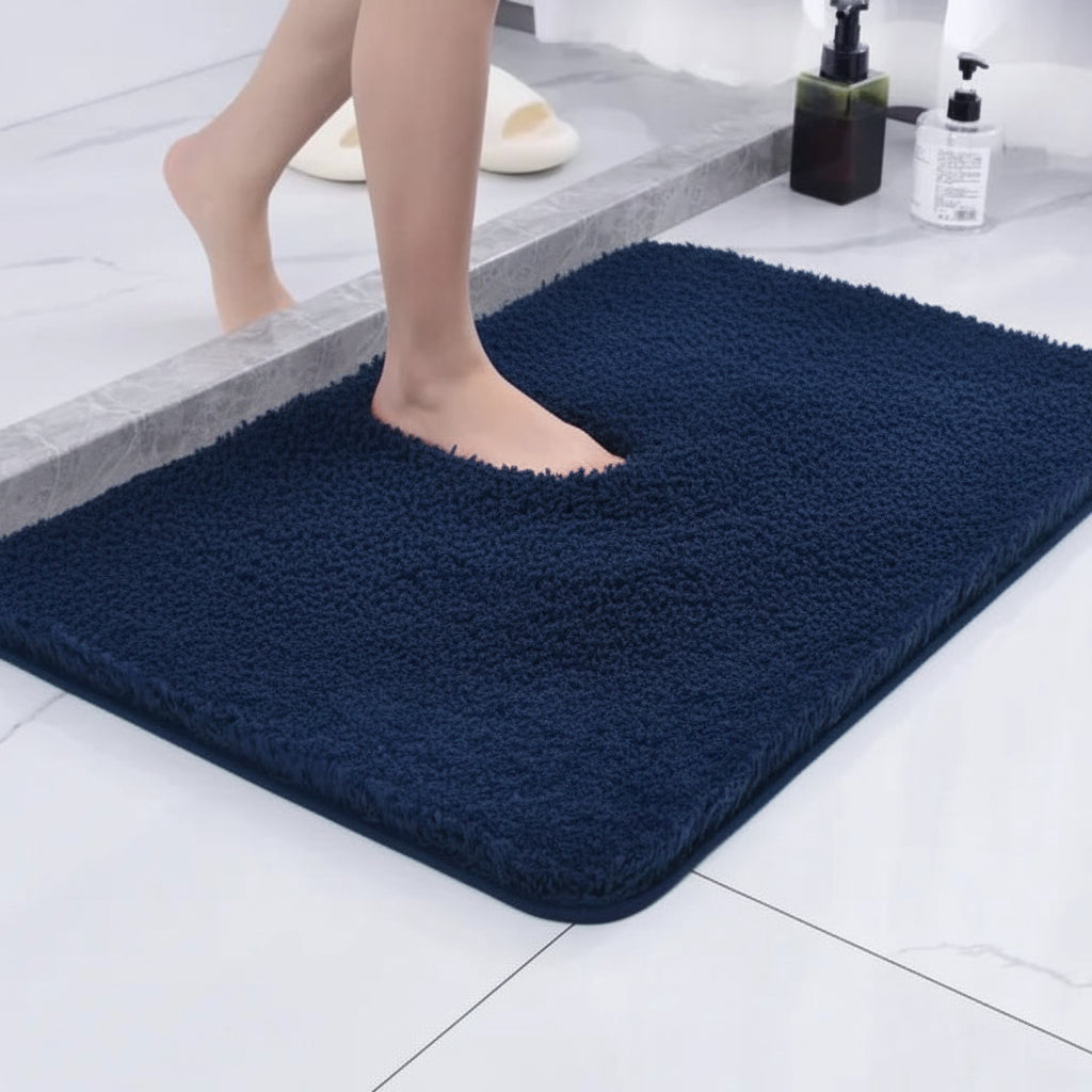 Plush Bath Rug Non Slip Backing Bathroom Comfort | Meowbutter