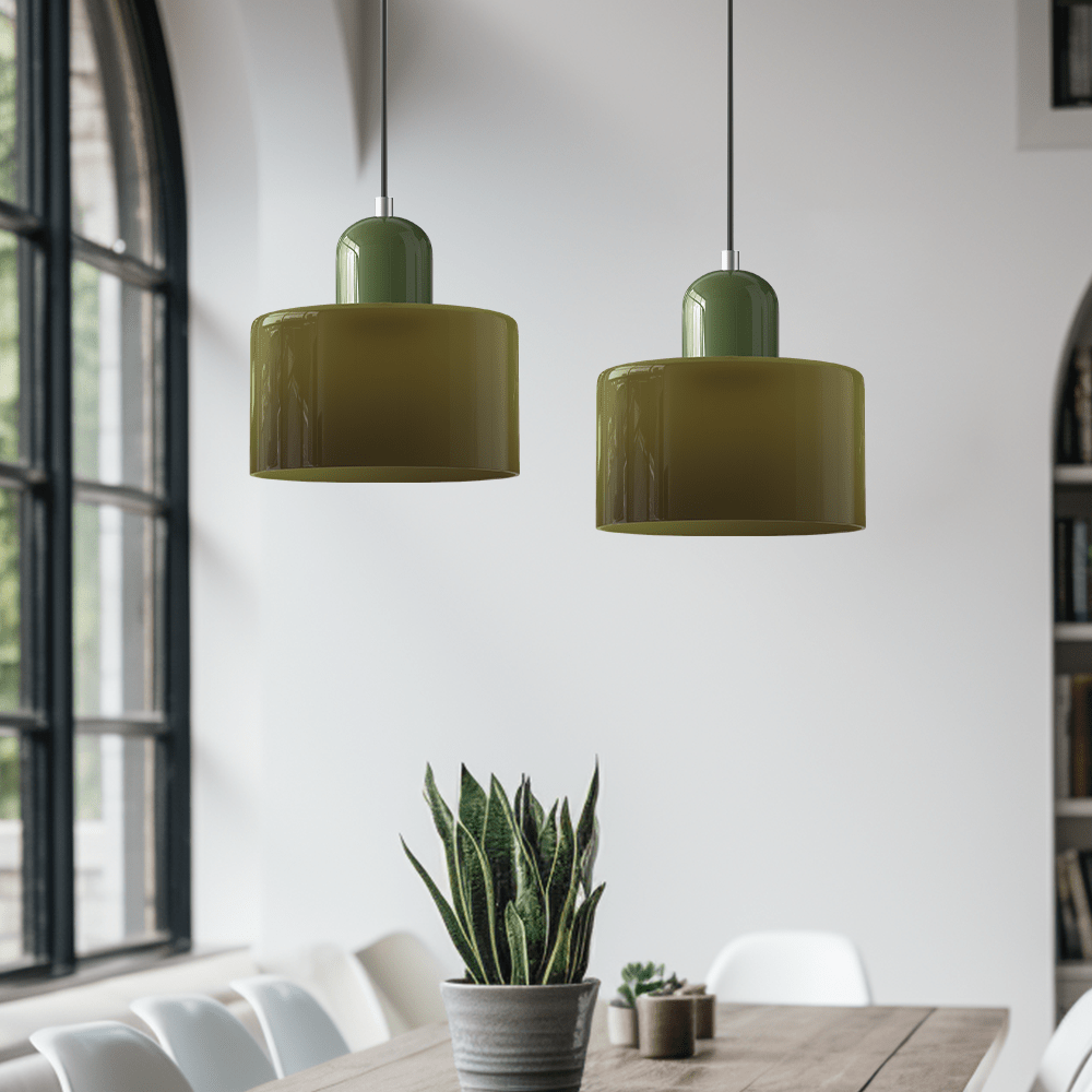 Bauhaus-Inspired Glass Pendant Light for Modern Interior Spaces | meowbutter