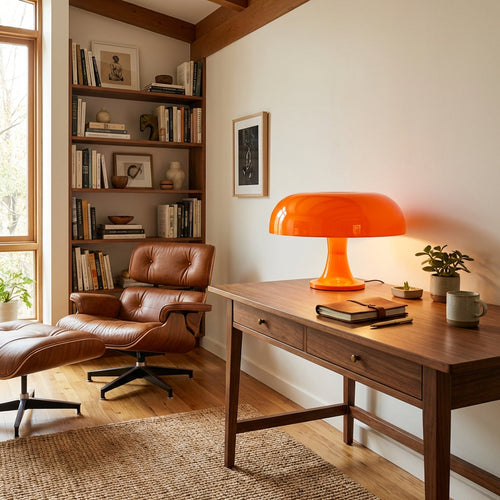 Bauhaus LED Table Lamp For Modern Rooms With Mushroom Shade
