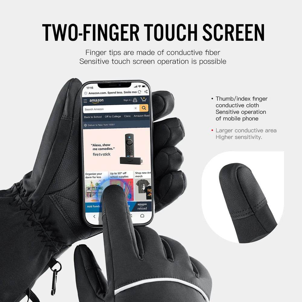 Heated Motorcycle Gloves — Rechargeable, Waterproof, Touchscreen