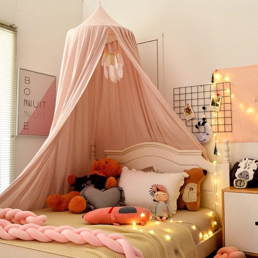 Dreamy Nursery Bed Canopy — 250cm Draping Textile Screen