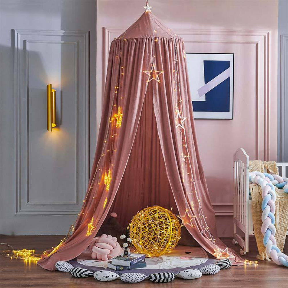 Dreamy Nursery Bed Canopy — 250cm Draping Textile Screen