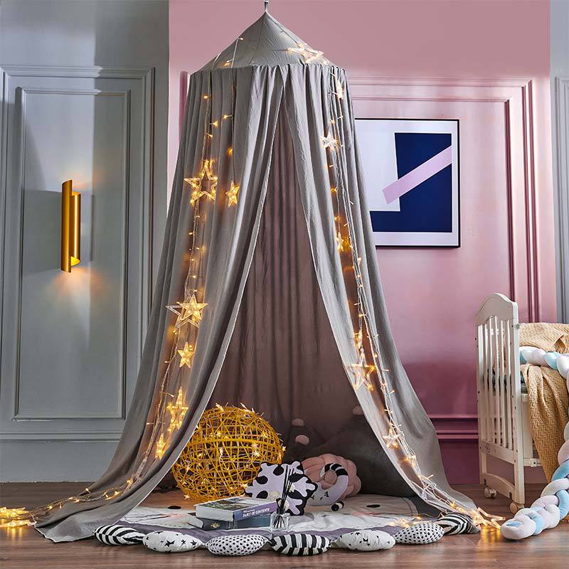 Dreamy Nursery Bed Canopy — 250cm Draping Textile Screen