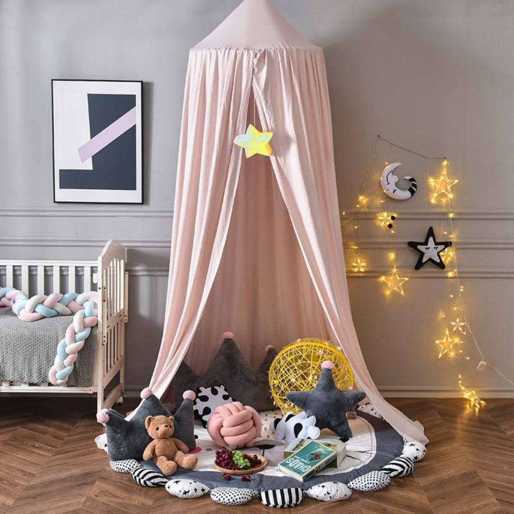 Dreamy Nursery Bed Canopy — 250cm Draping Textile Screen