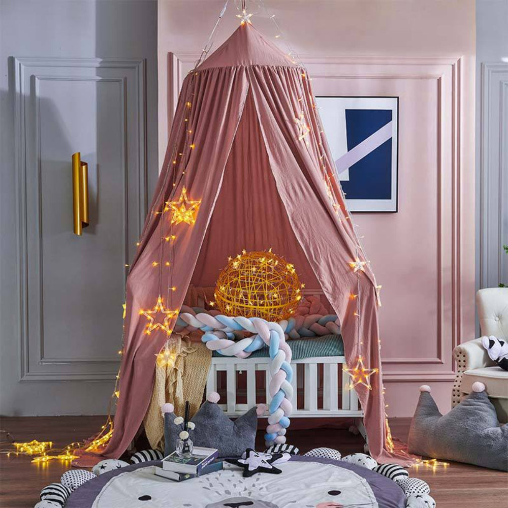 Dreamy Nursery Bed Canopy — 250cm Draping Textile Screen