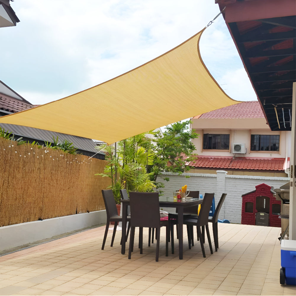 Triangular Square or Rectangular Woven Textile Sun Shade Sail