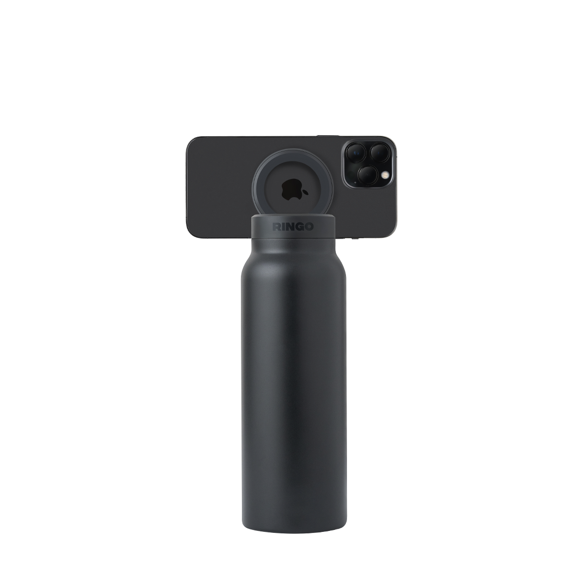 Water Bottle With Magnetic Lid And Phone Holder On The Go