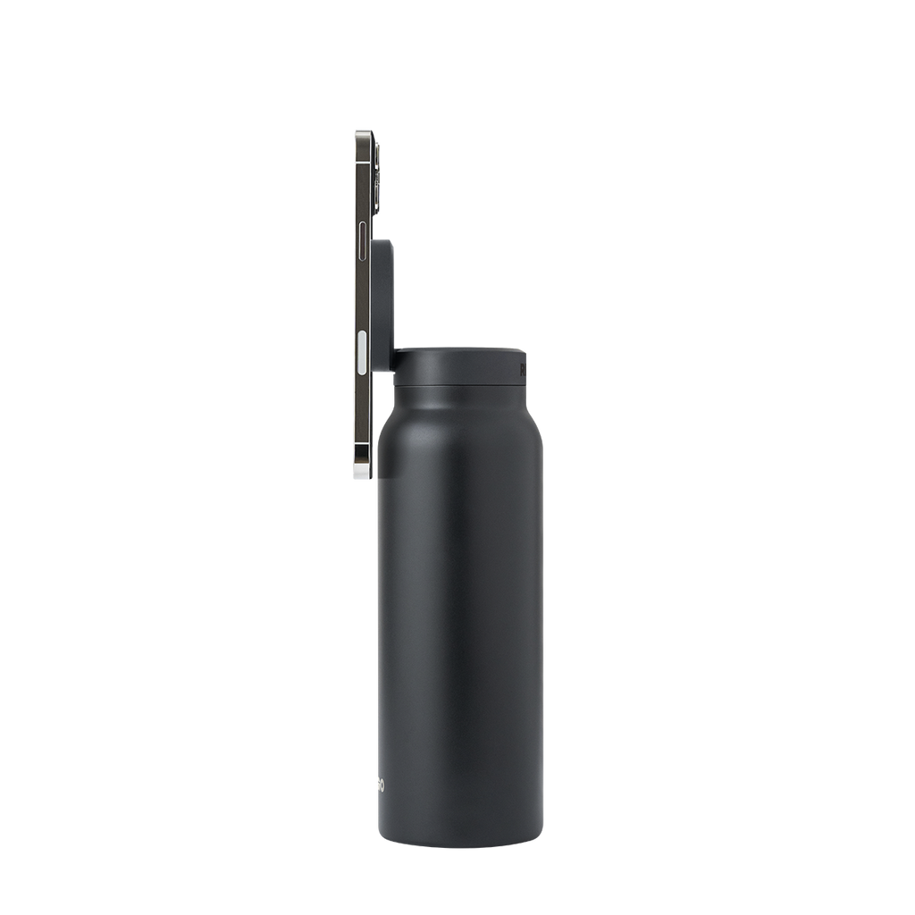 Water Bottle With Magnetic Lid And Phone Holder On The Go