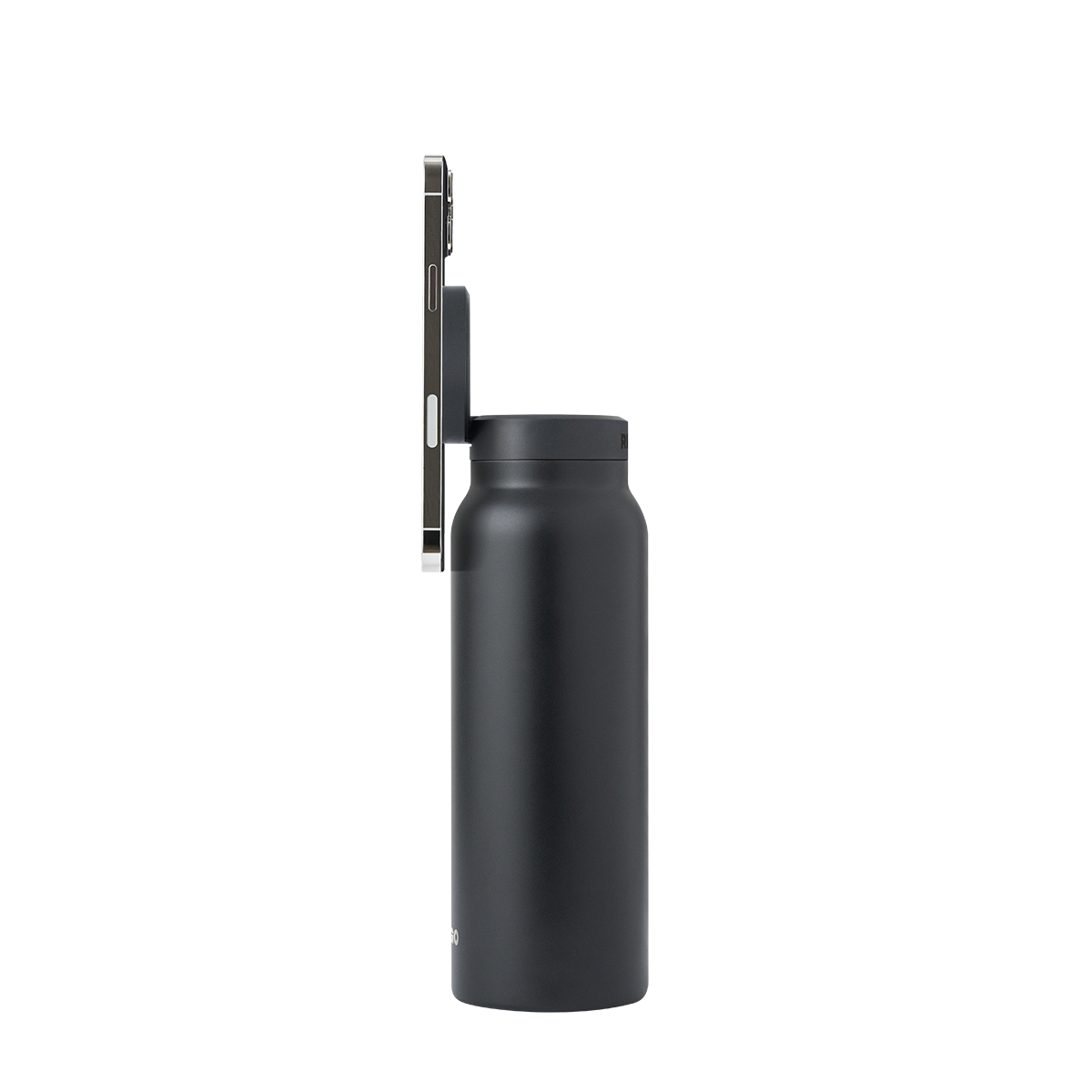 Water Bottle With Magnetic Lid And Phone Holder On The Go