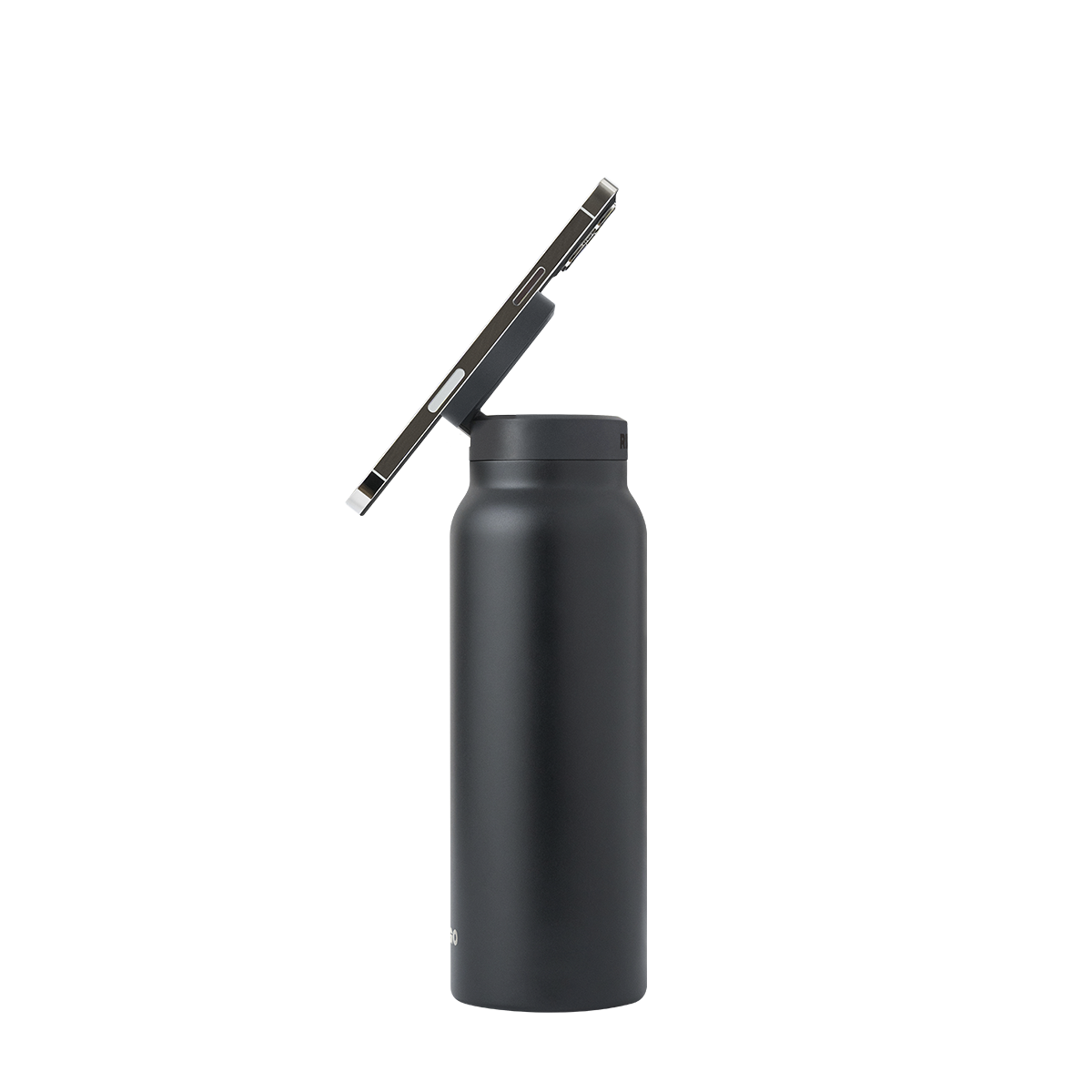 Water Bottle With Magnetic Lid And Phone Holder On The Go