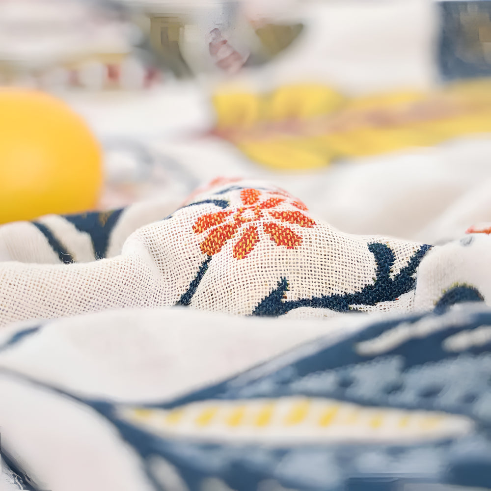 Blanket Throw Floral Reversible Tassel Design | Meowbutter