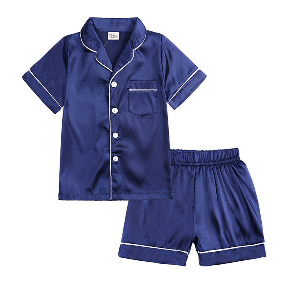 Kids Button-Top Sleepwear Set — Coordinating Top and Bottoms